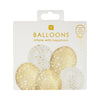 White and Gold Confetti Balloons (5)
