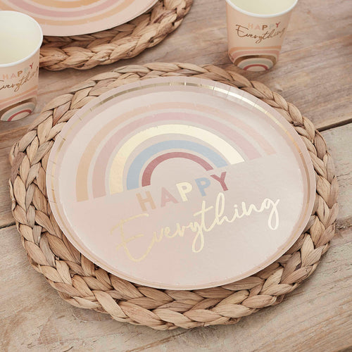 Happy Everything Natural Rainbow Plates (8)