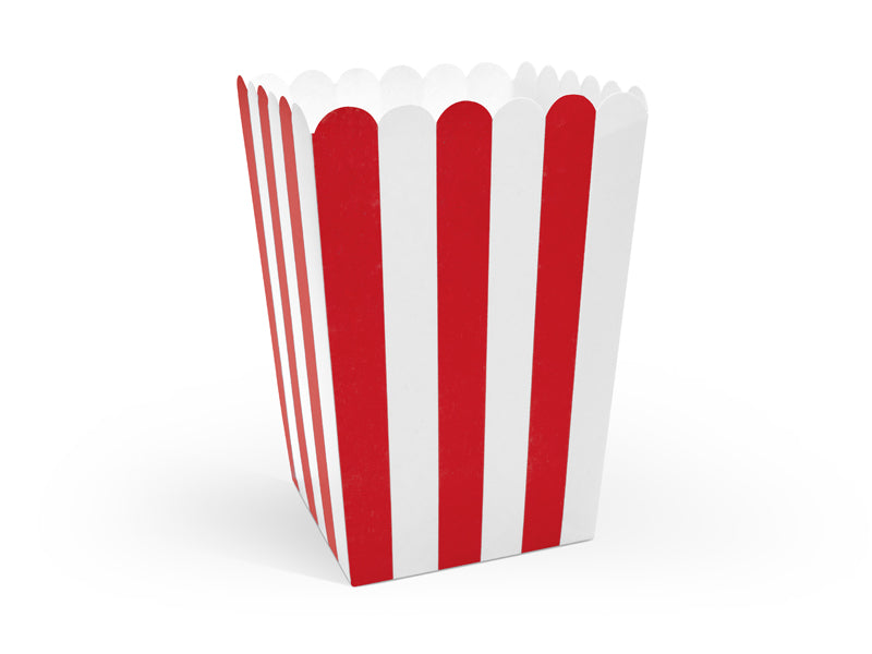 Red & White Popcorn Boxes (6)