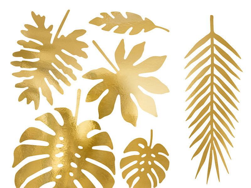 Gold Tropical Leaves Decorations (21)